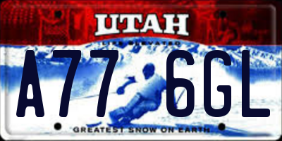 UT license plate A776GL