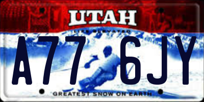 UT license plate A776JY
