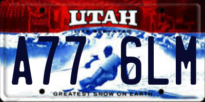 UT license plate A776LM