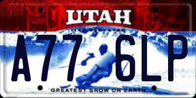 UT license plate A776LP