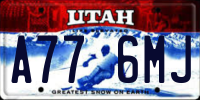UT license plate A776MJ