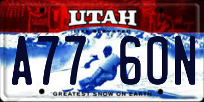 UT license plate A776ON