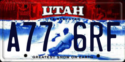 UT license plate A776RF
