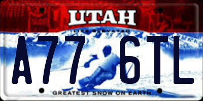 UT license plate A776TL