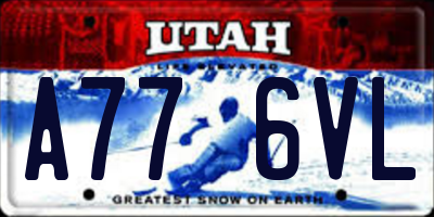 UT license plate A776VL