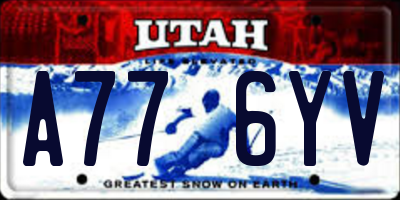 UT license plate A776YV