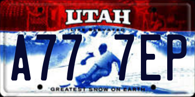 UT license plate A777EP