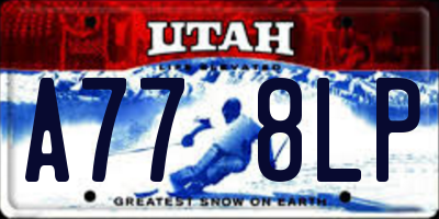 UT license plate A778LP