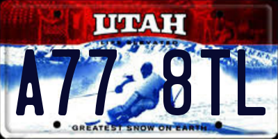 UT license plate A778TL