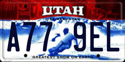 UT license plate A779EL