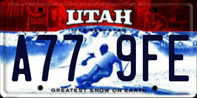 UT license plate A779FE