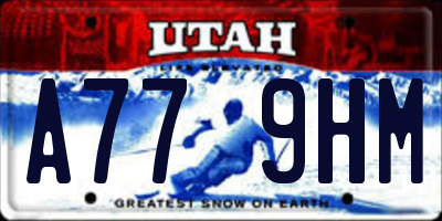 UT license plate A779HM