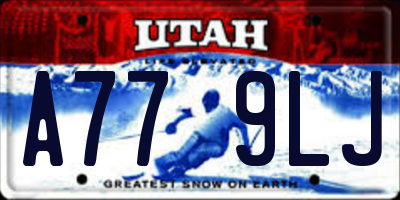 UT license plate A779LJ