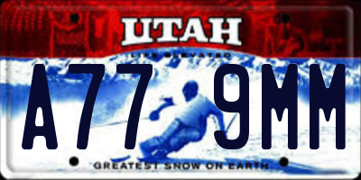 UT license plate A779MM
