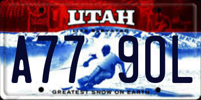 UT license plate A779OL
