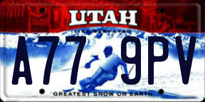 UT license plate A779PV