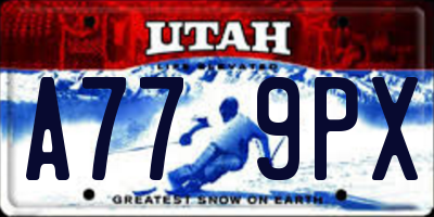 UT license plate A779PX