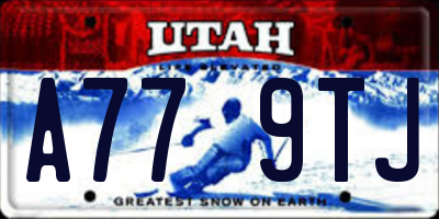 UT license plate A779TJ