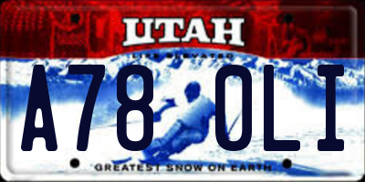 UT license plate A780LI