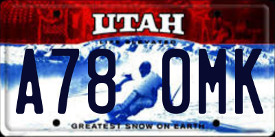 UT license plate A780MK