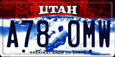 UT license plate A780MW
