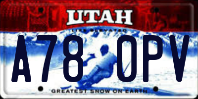 UT license plate A780PV