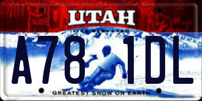UT license plate A781DL
