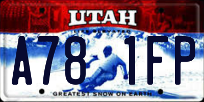 UT license plate A781FP