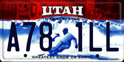 UT license plate A781LL