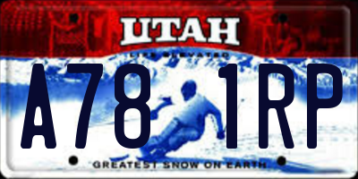 UT license plate A781RP