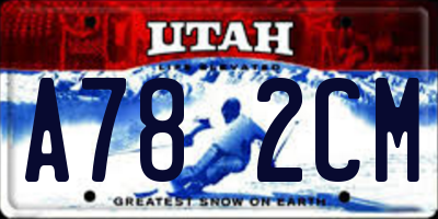 UT license plate A782CM