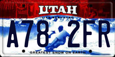 UT license plate A782FR