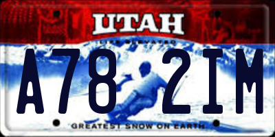 UT license plate A782IM