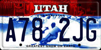 UT license plate A782JG