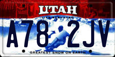 UT license plate A782JV