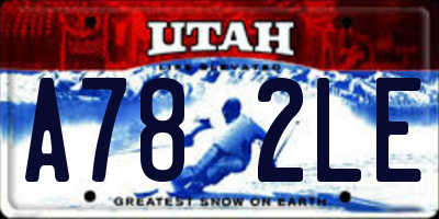 UT license plate A782LE