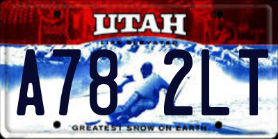 UT license plate A782LT
