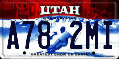 UT license plate A782MI
