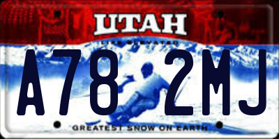 UT license plate A782MJ