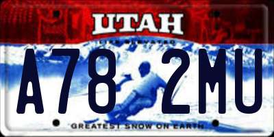 UT license plate A782MU