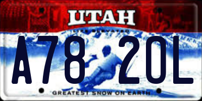 UT license plate A782OL