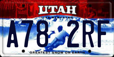 UT license plate A782RF