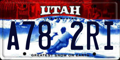 UT license plate A782RI