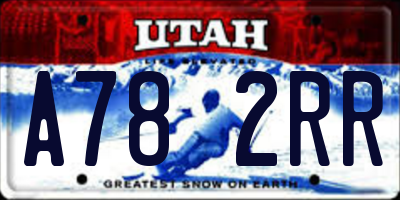 UT license plate A782RR