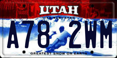 UT license plate A782WM