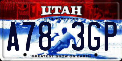 UT license plate A783GP