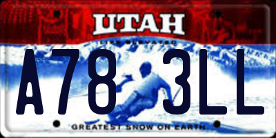 UT license plate A783LL