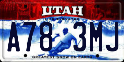 UT license plate A783MJ