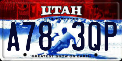 UT license plate A783QP