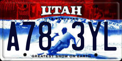 UT license plate A783YL